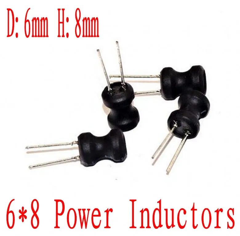 100 pcs/lot Power Inductor DIP 6*8mm 8*10mm 9*12mm 2.2UH 4.7UH 10uH 22uH 100 uH 330uH 470uH 1MH 2.2MH 4.7MH 10MH – Detail 6