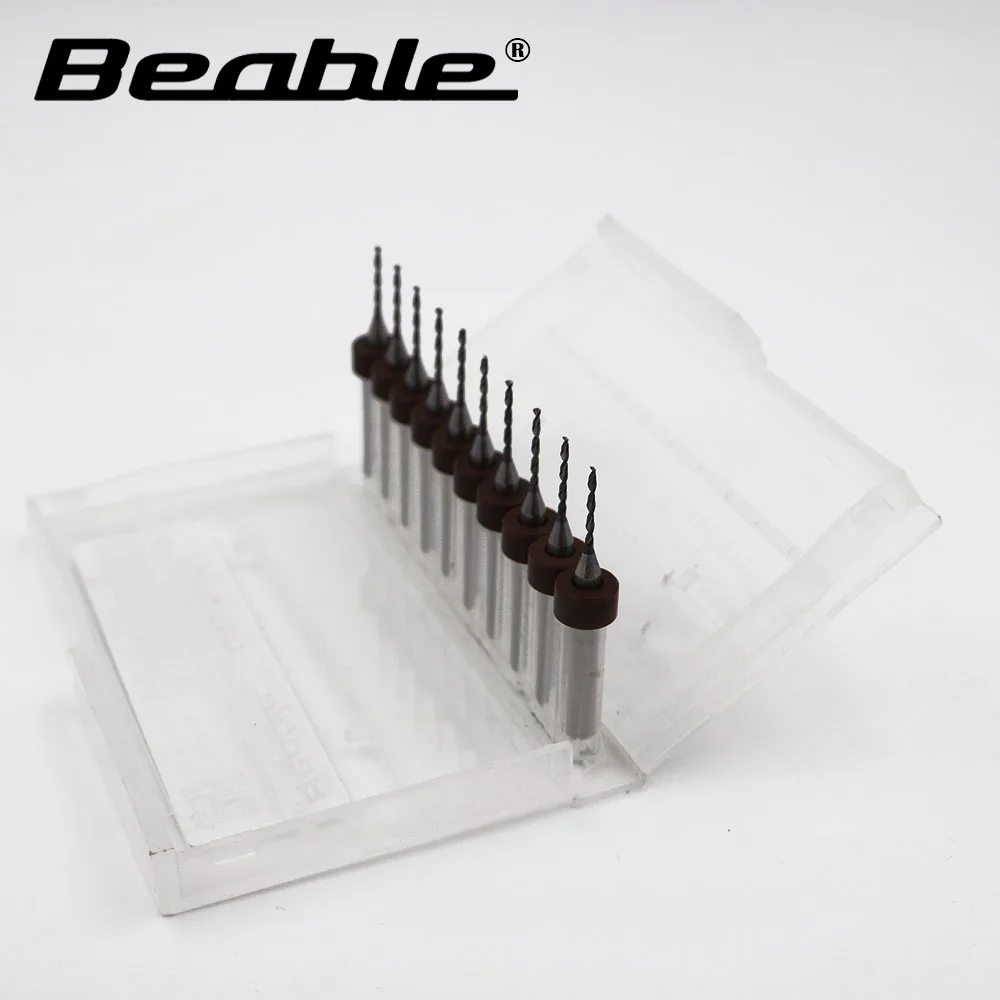 Beable tools PCB drilling 1.0mm 10pcs mini drill 3.175 MM shank drill drill bits for metal cutting tool