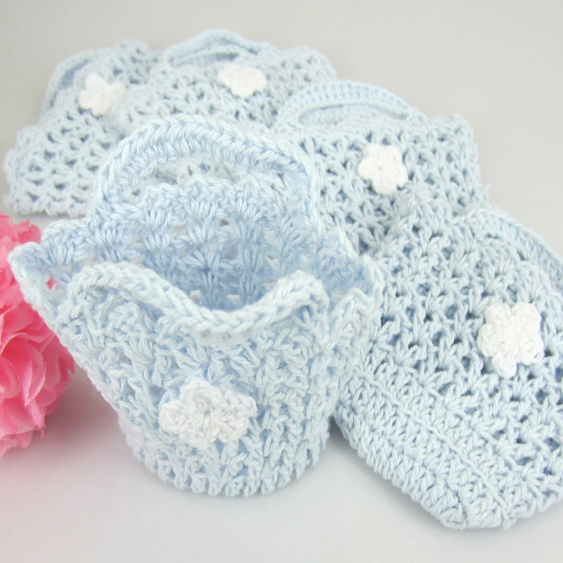 12Pcs Handmade Mini Crochet Basket With Flower For Baby Shower Baptism Fabric Craft Party Decorations 7.0cm