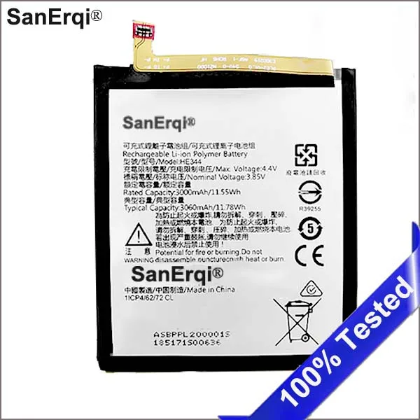 HE344 battery for Nokia HE344 Li-ion Polymer Replacement Batteries Bateria SanErqi