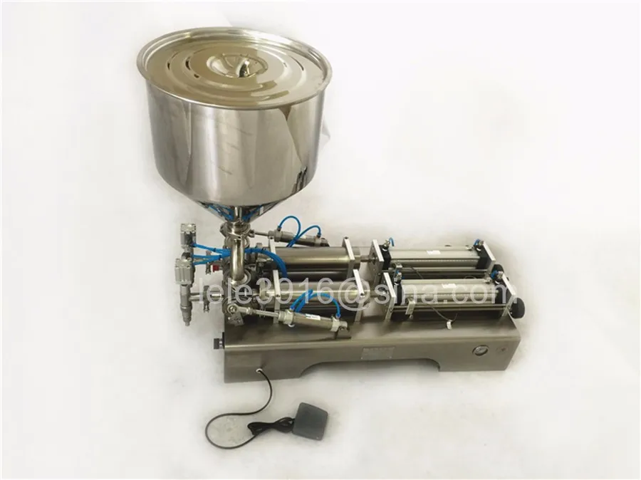 ماكينة تعبئة سائل G2WGD500 هوائي نصف أوتوماتيكي, شحن مجاني ، ماكينة تعبئة سوائل ومعجون مكبس مستحضرات التجميل (20-500 مللي)