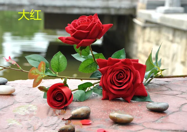 Factory outlets] the polygon rose simulation wedding flowers artificial flowers simulation flowers manufacturers move opened wit