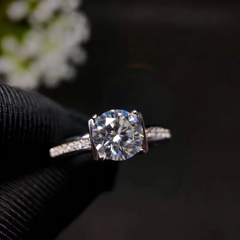 Moissanite, 925 Silver fashion design, strong fire color,diamond, high hardness 1.2ct