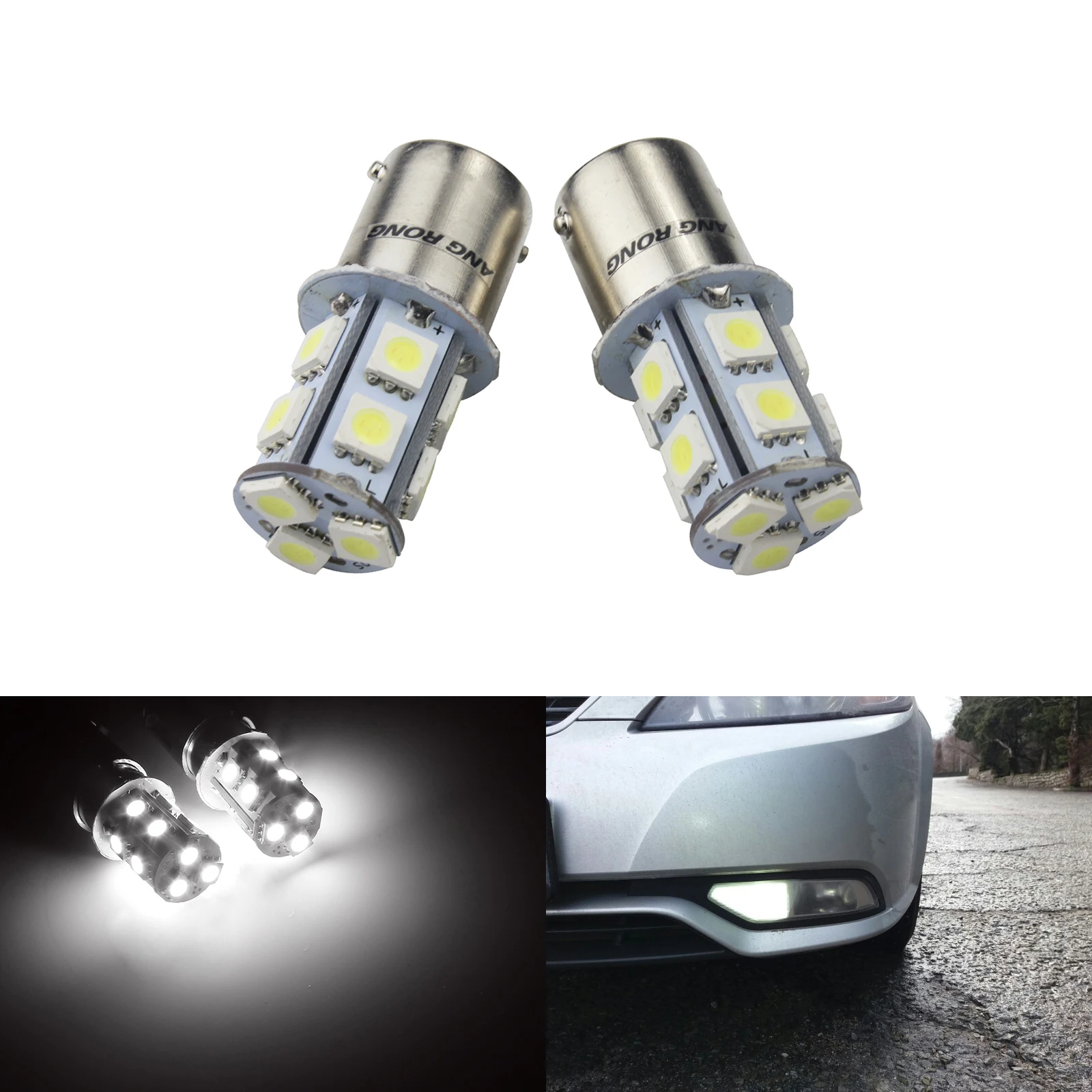 ANGRONG 2X BA15s R10w 1156 245 13 SMD LED 자동차 전구, 테일 브레이크 신호 사이드 전구