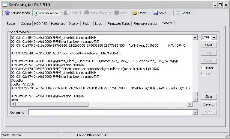 SetConfig 2.8.1 for RNS Identify the Troublesome Units Change the PIN Code Erase the NAND Memory Obd2 Scanner