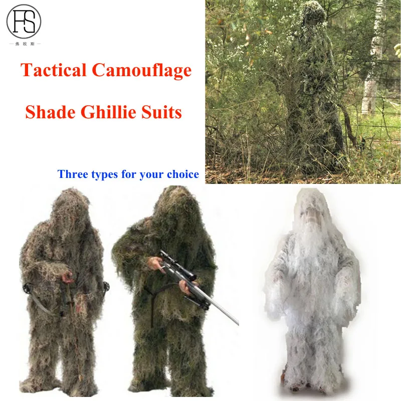 

Outdoor Disguise Ghillie Set Forest Grass Hay Style Colorful Bullet Leaf Jungle Sniper Hunting Equipment