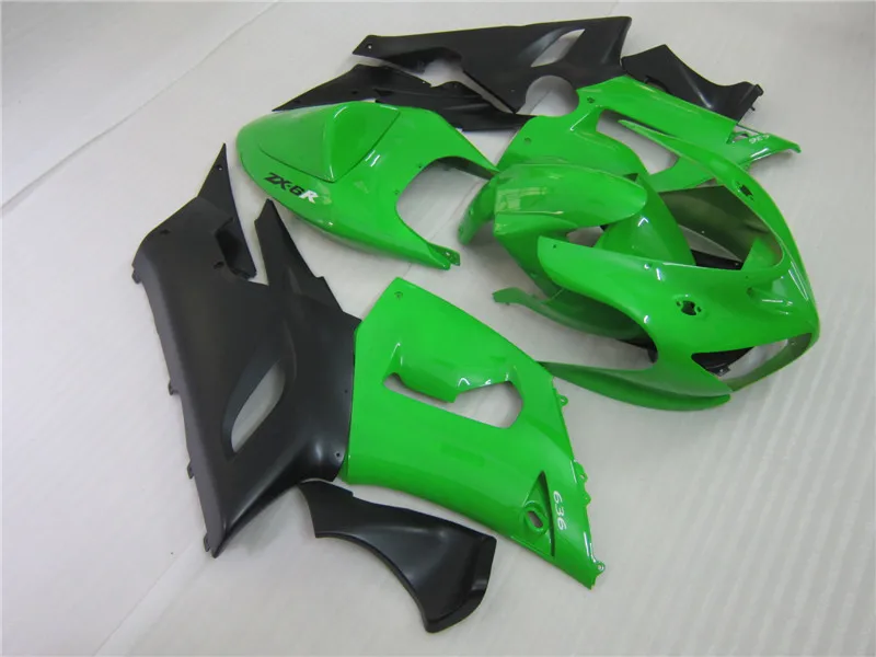 High quality plastic fairing kit for Kawasaki ninja ZX6R 05 06 green black fairings set ZX6R 2005 2006 NW09