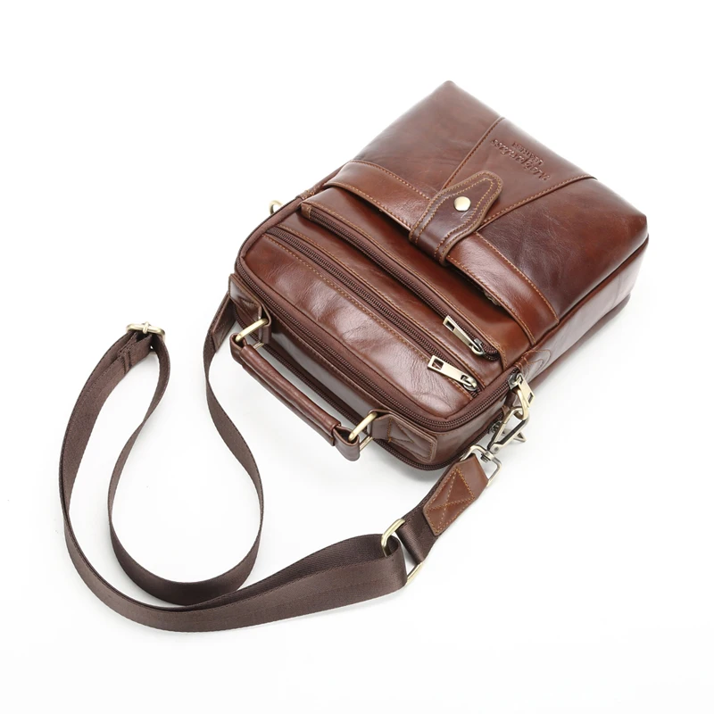 MEIGARDASS Genuine Leather Messenger bags for men Business Handbags Shoulder Bag Crossbody Bag Male Totes Purse iPad Briefcase