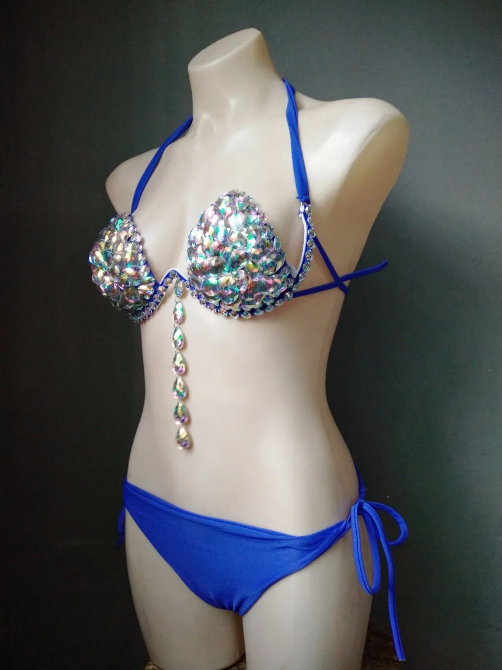 2018 venus wakacje najnowsze seksowne bikini set diament kryształ kobiety stroje kąpielowe biquini push up rhinestone strój kąpielowy kostiumy