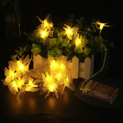 2m 3m 4m 5m 10m kelebek kolye led garland AA piller tarafından peri noel açık işık dize yeni yıl parti düğün deco