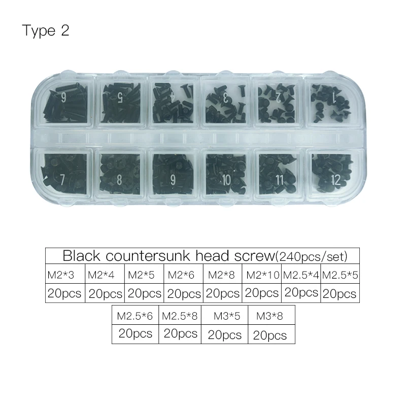 M2.5 M3 M2 Laptop Screwdriver Set Micro Computer Case Assemble Repair Screws Kit Mini Digital Mechanical Electric Screw Set