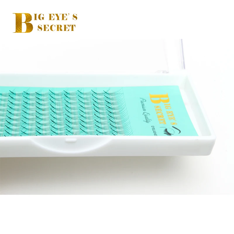 Big eye's secret Luxury Make Up Tools Short stem 4D Russia Volume Lashes Premade Fans Individual Eyelash Extension