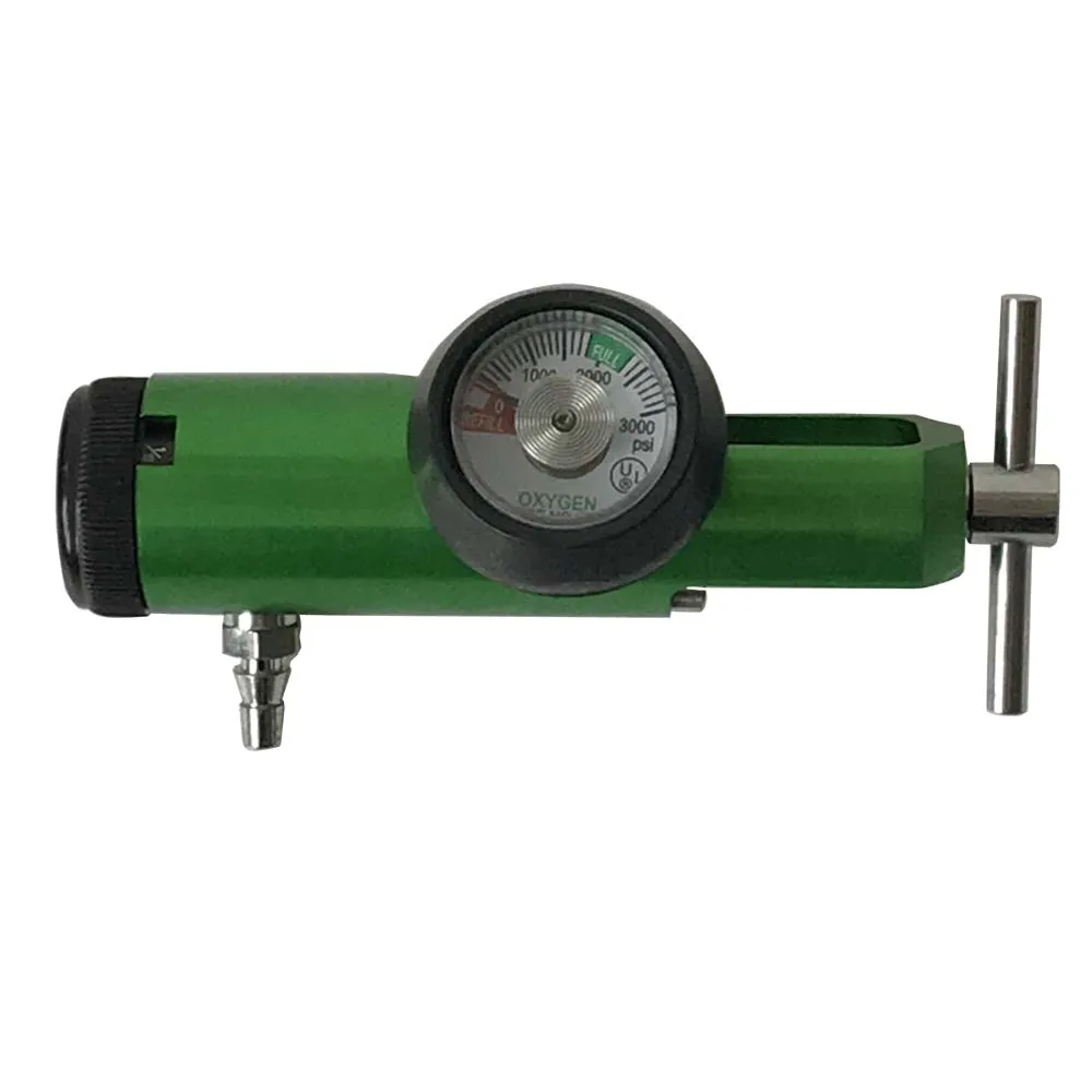 Regulador de tanque de oxígeno pediátrico de alta calidad, 0-4 LPM, MINI regulador de flujo tipo CGA870 para cilindro médico de O2