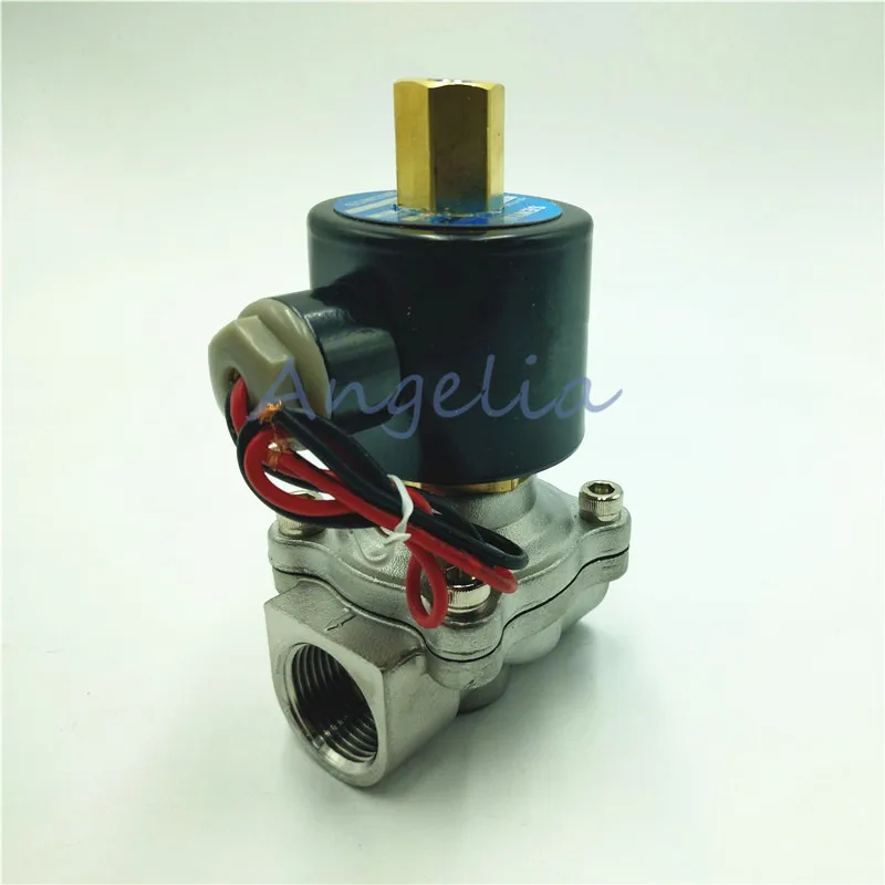 

1-1/4" DN32 BSP AC220V AC110V AC24V Stainless Steel 304 Normally Open Electric Solenoid Valve N/O