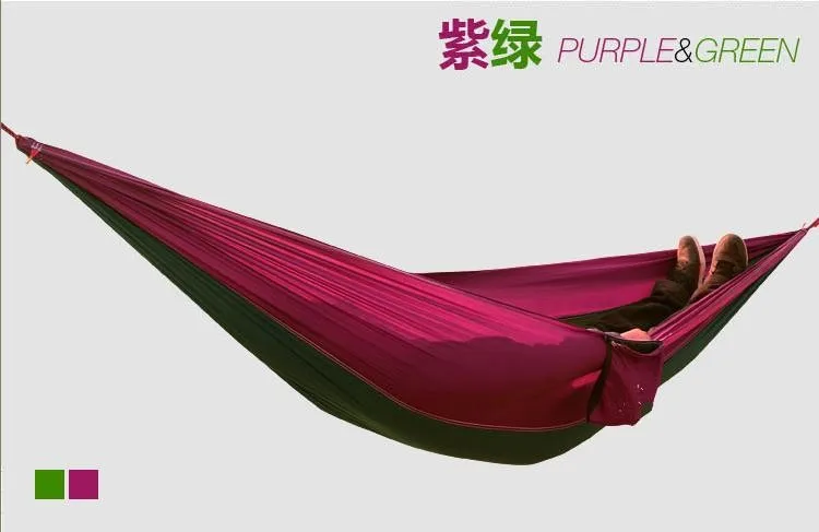 260CM*140CM Large Size Double Comfortable Parachute Cloth Hammock Double Hammock Parachute Hammocks Camping Bed 300KG load