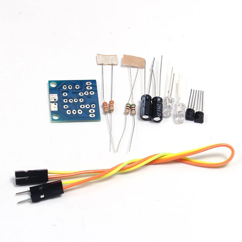 Kit électronique de bricolage pour la pratique du soudage, flash LED simple, suite de production de carte de circuit imprimé, circuit LED clignotant