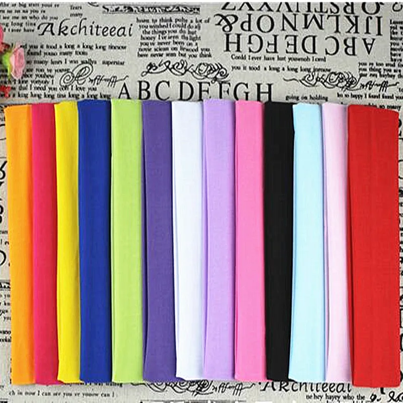 Comfortable Multicolor Women Headband Yoga hair belt elastic monochromatic hair band