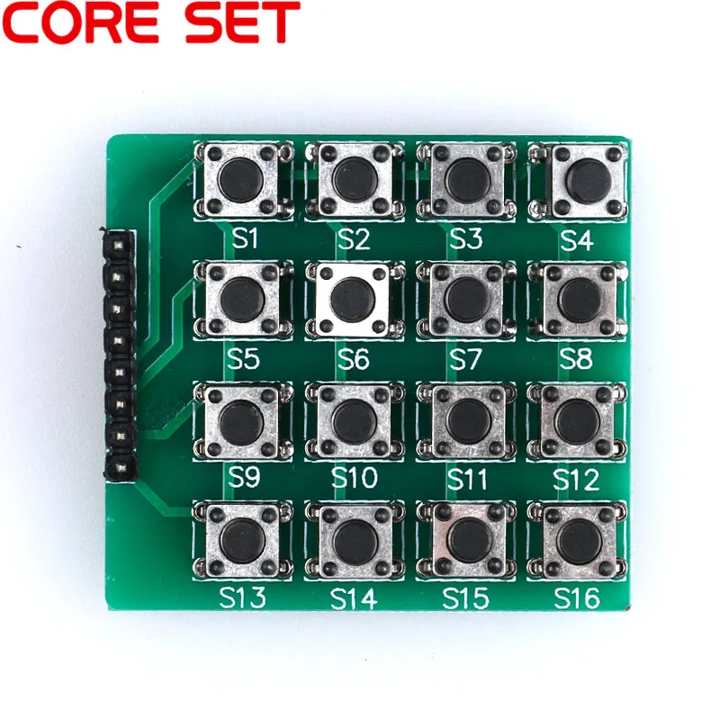 5 pcs 1Pc 4*4 Matrix 16 Keypad Micro Switch Array Keyboard Breadboard Module 16 Button Mcu 8pin 4x4