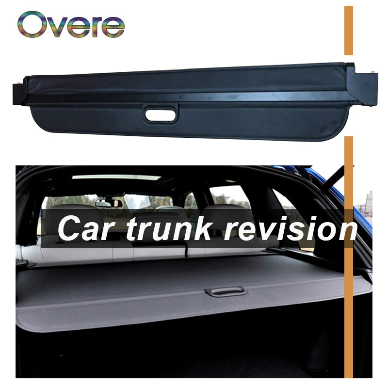 Overe 1Set Car Rear Trunk Cargo Cover For BMW X5 E70 F15 2007-2018 Car-styling Black Security Shield Shade Auto accessories