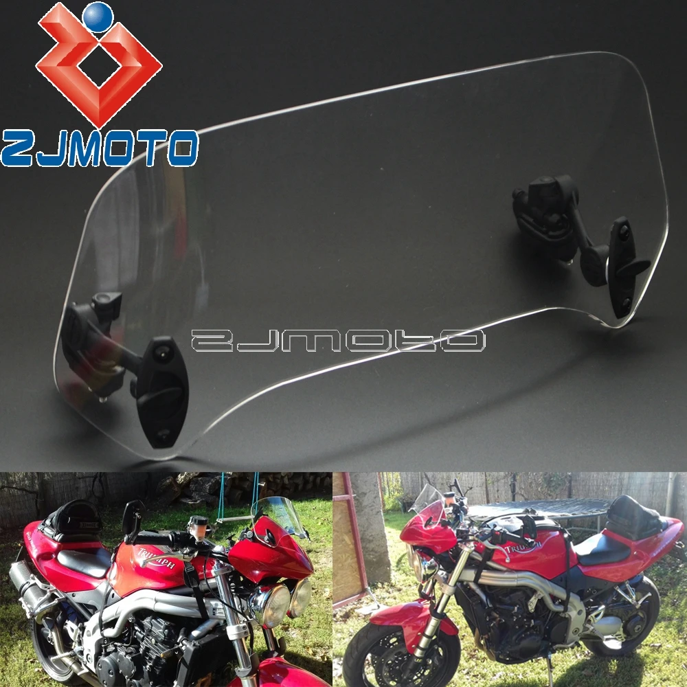 Motorcycle Adjustable Spoiler Windshield Extension X-Creen For Tiger 1050 Ducati Multistrada Kawasaki Versys 650 1000 Windscreen