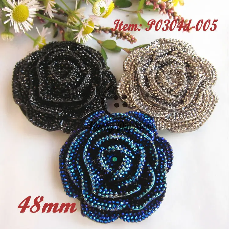 48mm 48pcs 1 color /Mixed color rose buttons dinner dress accessories decorative buckle corsage fur coats big buttons wholesale