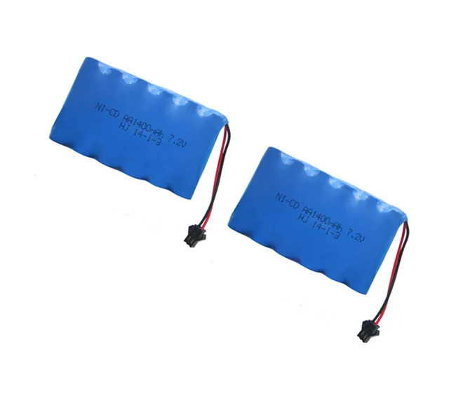 

2pack 7.2v battery 1400mah ni-cd 7.2v AA battery nicd batteries pack ni cd rechargeable for RC boat model car electric toys tank