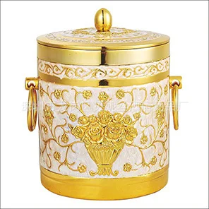 High-end New European Ice Bucket Zinc Alloy Ice Bucket Dropping Rubber Ice Bucket Bar KTV Club Products