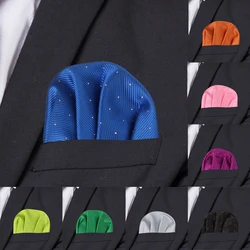 Fashion Dots Suits Pocket Square For Men Business Chest Towel Hanky Gentlemen Hankies Classic Suit Napkin Mens Handkerchief