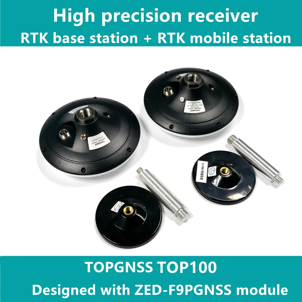 NEW GPS RTK high-precision GNSS receiver Base station and mobile station Designed with ZED-F9P module UART TOPGNSS TOP100