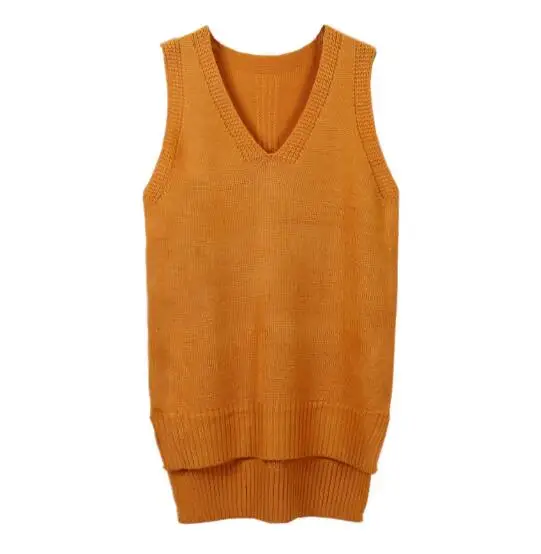 

Sweater Vest Loose V Collar Waistcoat Pullover Women Spring Tops Young