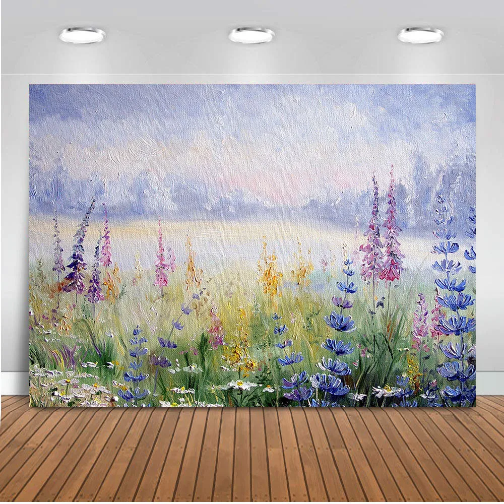 

Photography Backdrop View Oil Painting Background for Photo Abstract Scenery Backdrops Photographic Video Polyester