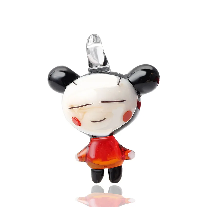 Qianbei Fashion ręcznie robione Murano Lampwork Glass Mixed Color Loverly Animal Pendant Fit Naszyjniki