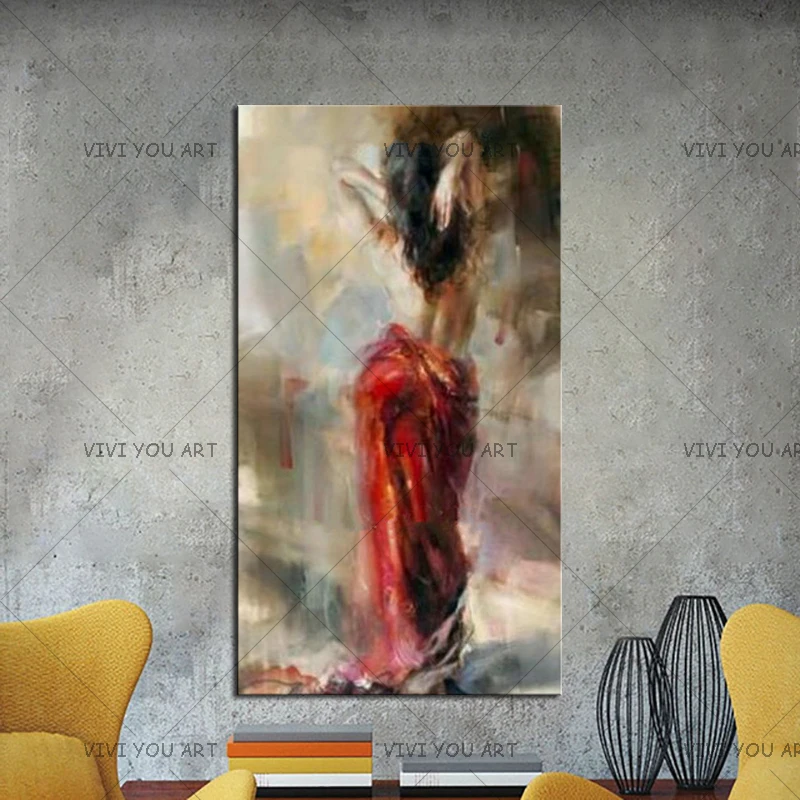 Handmade thick knife abstract high quality abstract Sexy Nude Girl Naked Figurativeon Canvas Decor Oil Painting bedroom artwork