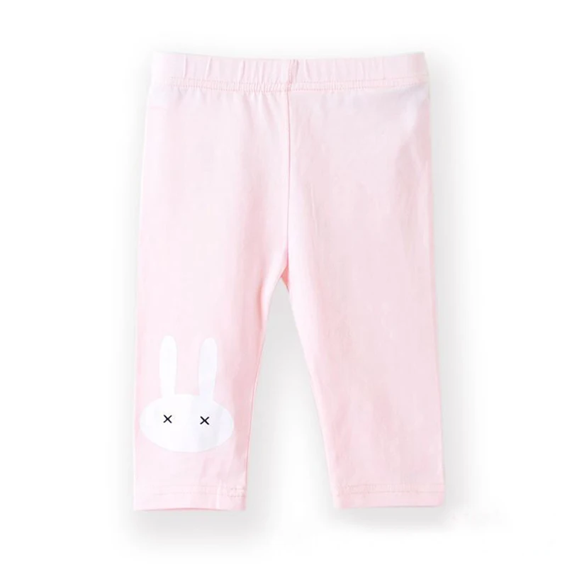 3-10years Rabbit Footless Girls Knee Length Pants Kid Five Pants Trousers Cropped Children Modal Cotton Leggings Summer Bottoms