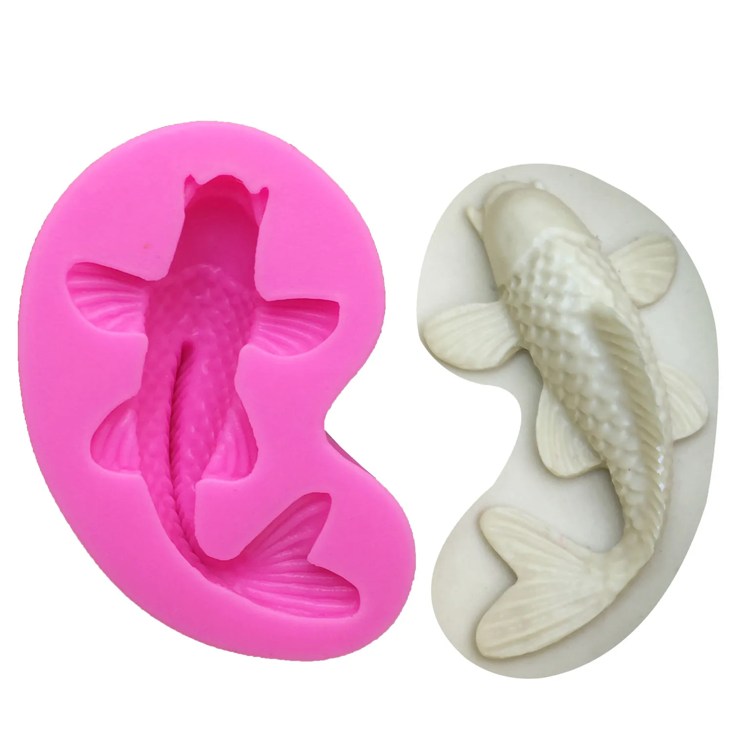 M0536 3D Fish Chocolate Molds Bakeware Silicone Cake Mould Fondant Decorating Bakeware Food Grade Silicone Mold Cake Tool