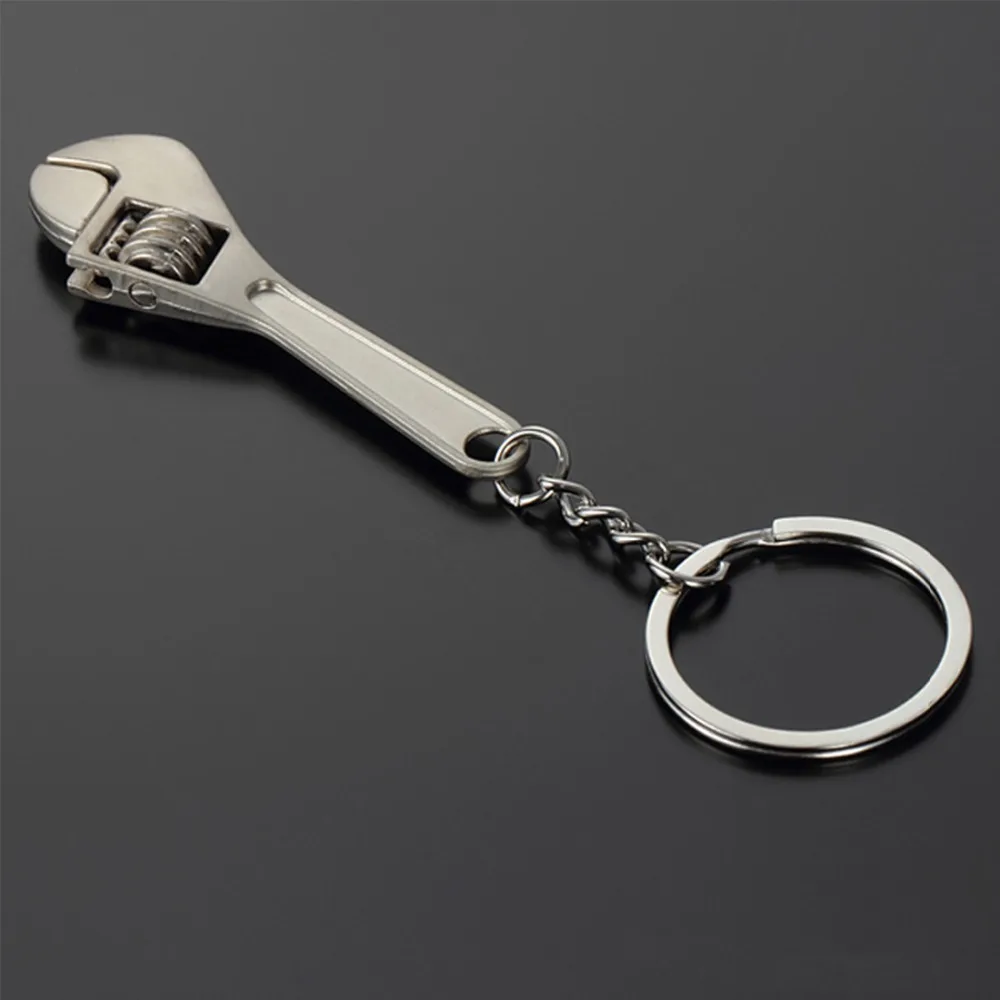 Clé à outils ajustable en métal, mini Clé à outils ajustable en métal Clé à molette, Porte-clés Porte-clés Cadeau 2019 Haute qualité de mode