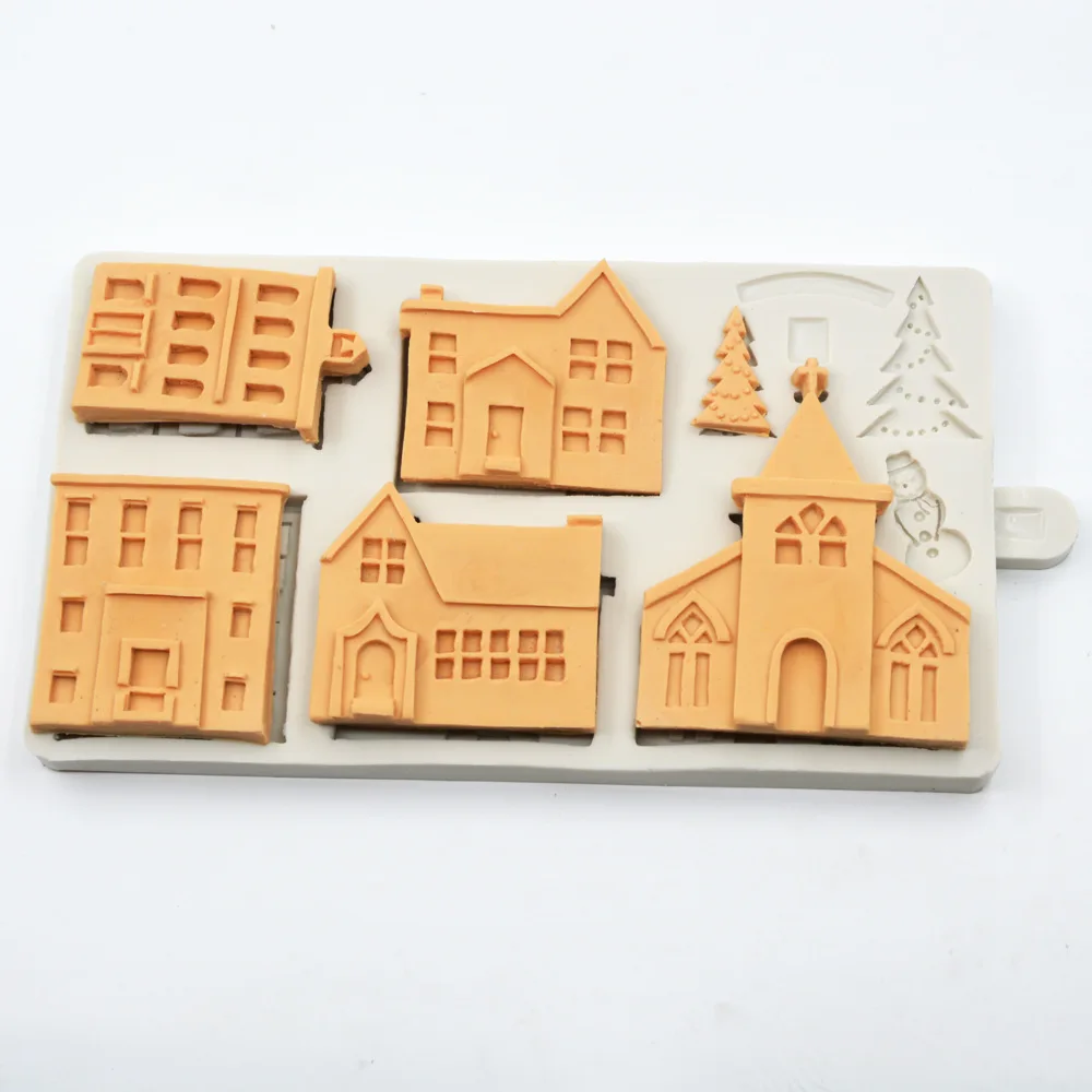 Christmas Gingerbread House Silicone Mold Fondant Mould Cake Decorating Tools Chocolate, Gumpaste, Sugarcraft, Kitchen Gadgets