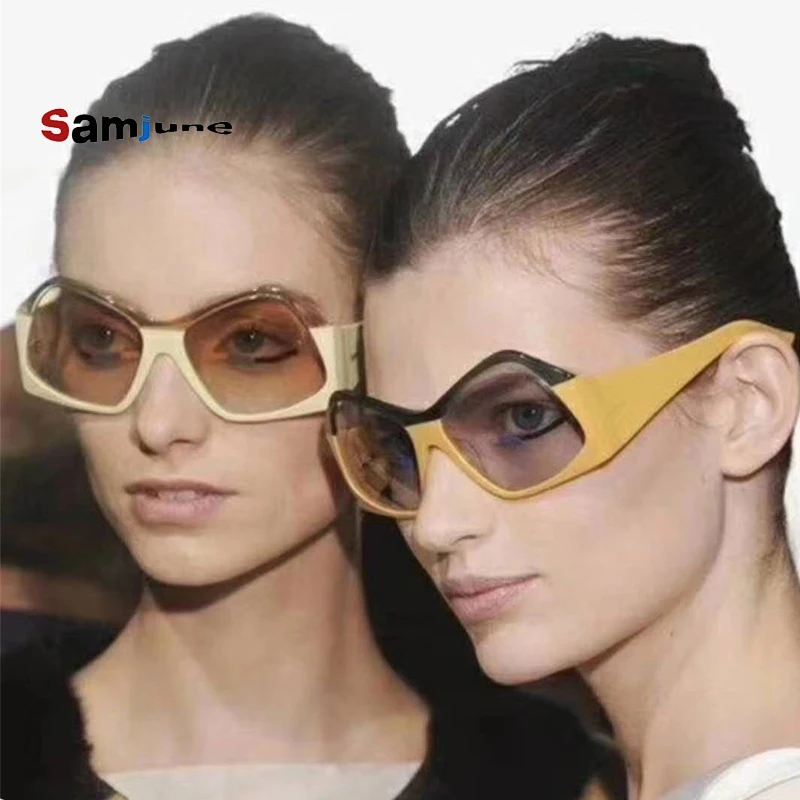 Samjune Oversize Cat eye Sunglasses women 2018 trending fashion eyewear brand designer  sun glasses female shades