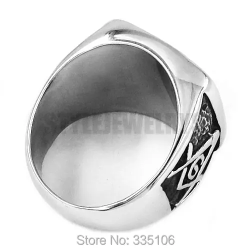 Classic Shriner Masonic Biker Ring Stainless Steel Freemasonry Skull Moon Star Motor Biker Men Jewelry Wholesale SWR0409A