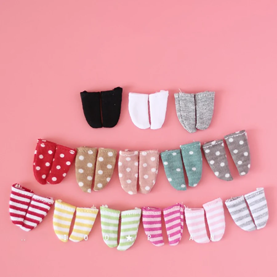 1 Pair Wave Point Socks OB11 Dolls Clothing Cute round point socks for ob11 obusit11 1/12 bjd dolls Accessories clothes for doll