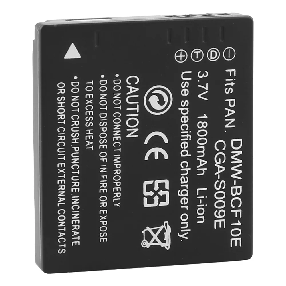 Probty DMW-BCF10E DMW BCF10e Camera Battery + charger for Panasonic DMC-FS12 DMC-FS4 DMC-FX40 DMC-F2 DMC-FT1 FT3 DMC-TS1 TS2