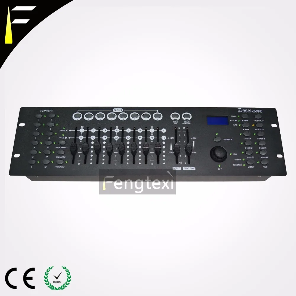 

Reliable DMX 512 Controller 240 Scenes via Joystick Pan and Tilt Versatile Console for DJ Disco Stage LED Moving Light Console