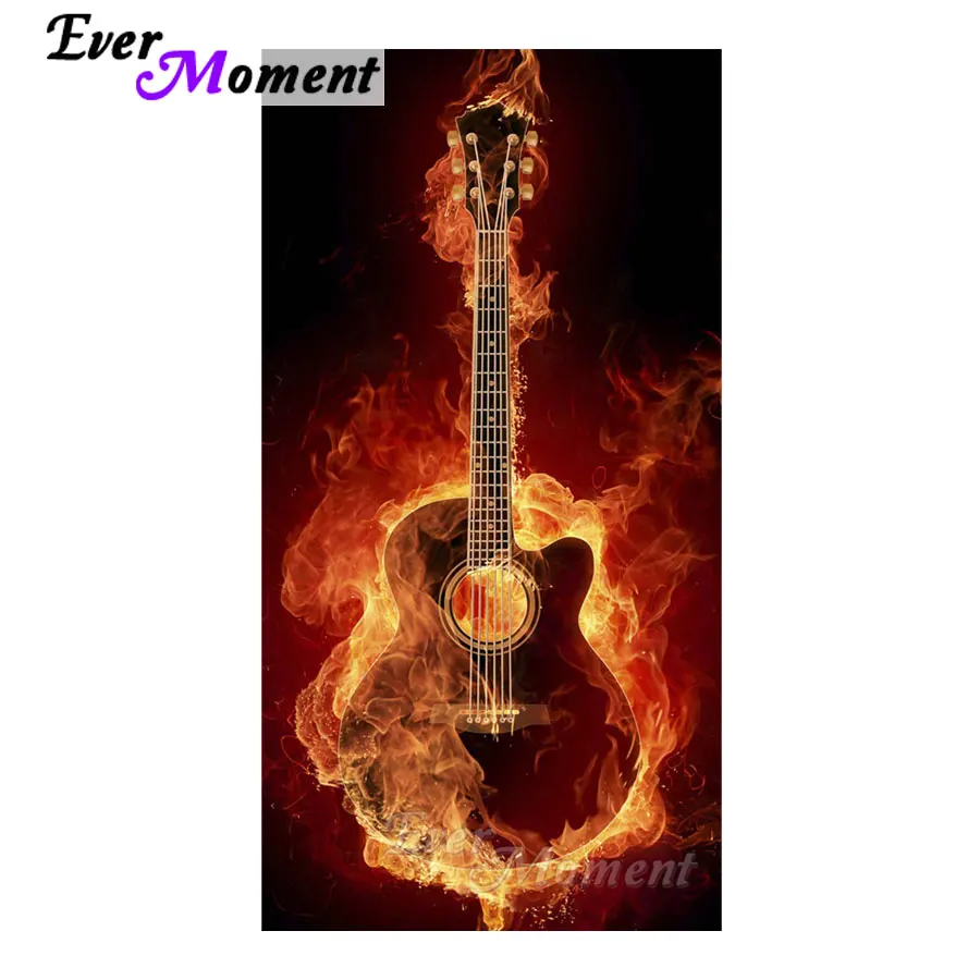 

Ever Moment Diamond Painting Guitar 5D DIY Handmade Home Decorations Gift Rhinestones Diamond Mosaic Full Square ASF1278