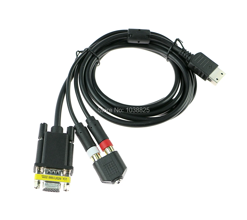 Cabo VGA de alta definição, adaptador de som VGA, caixa HD PAL NTSC, cabo para console de videogame Sega Dreamcast, 1 unidade