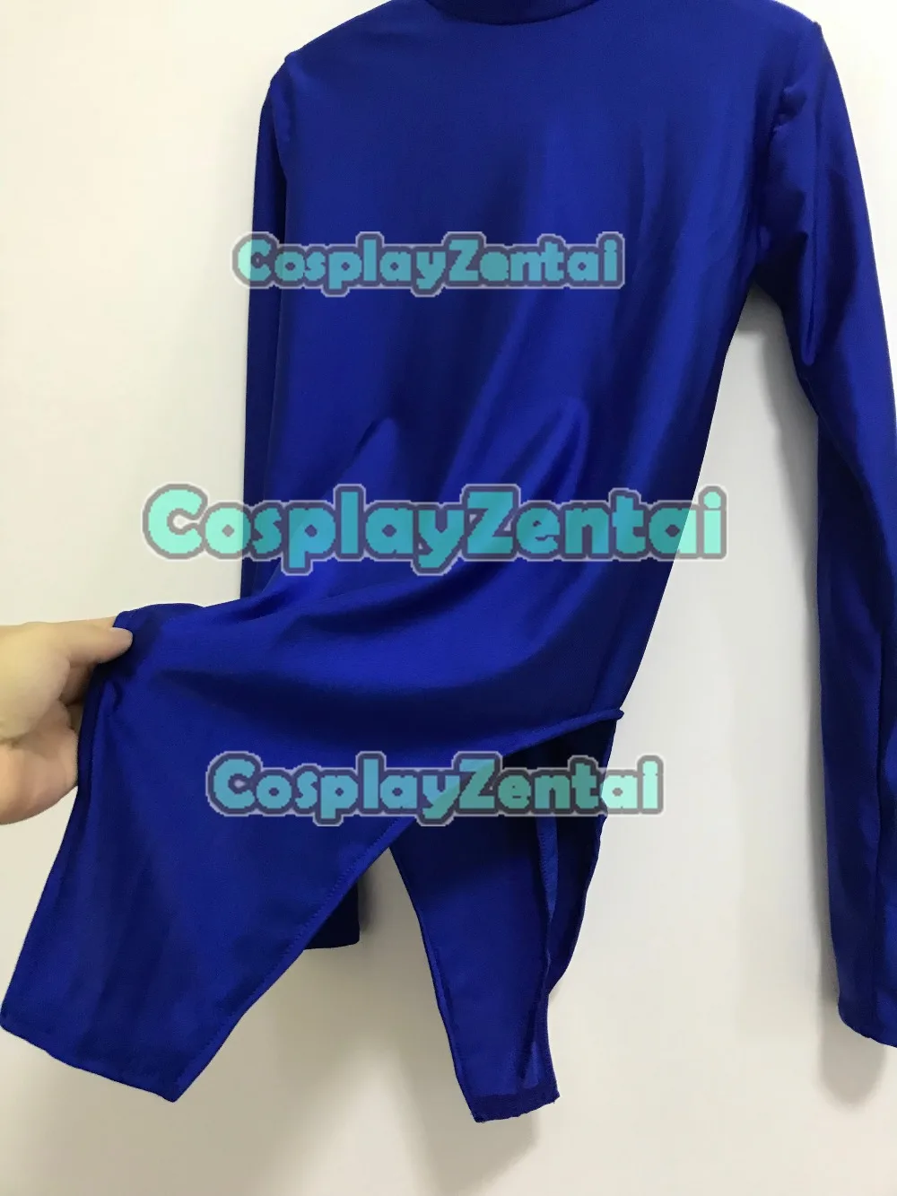 Blue Spandex Catsuit No Zipper Zentai Bodysuit Tights Custom Made