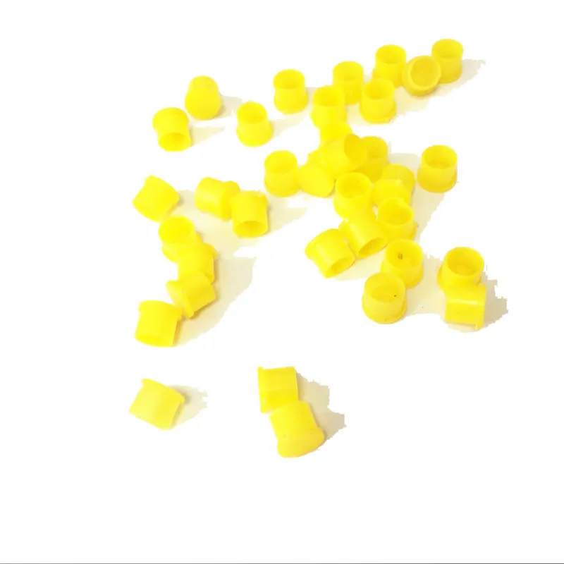 100pcs SMA Dust Cap Protective Cover 6mm Yellow Color For Sma Female Connector