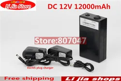 High Quality Super DC 12V 12000mAh Rechargeable Portable Lithium-ion Battery With Case For Cameras Camcorders