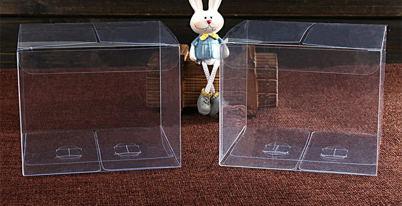 30pcs 8*10*10cm clear plastic pvc box packing boxes for gifts/chocolate/candy/cosmetic/crafts square transparent pvc Box