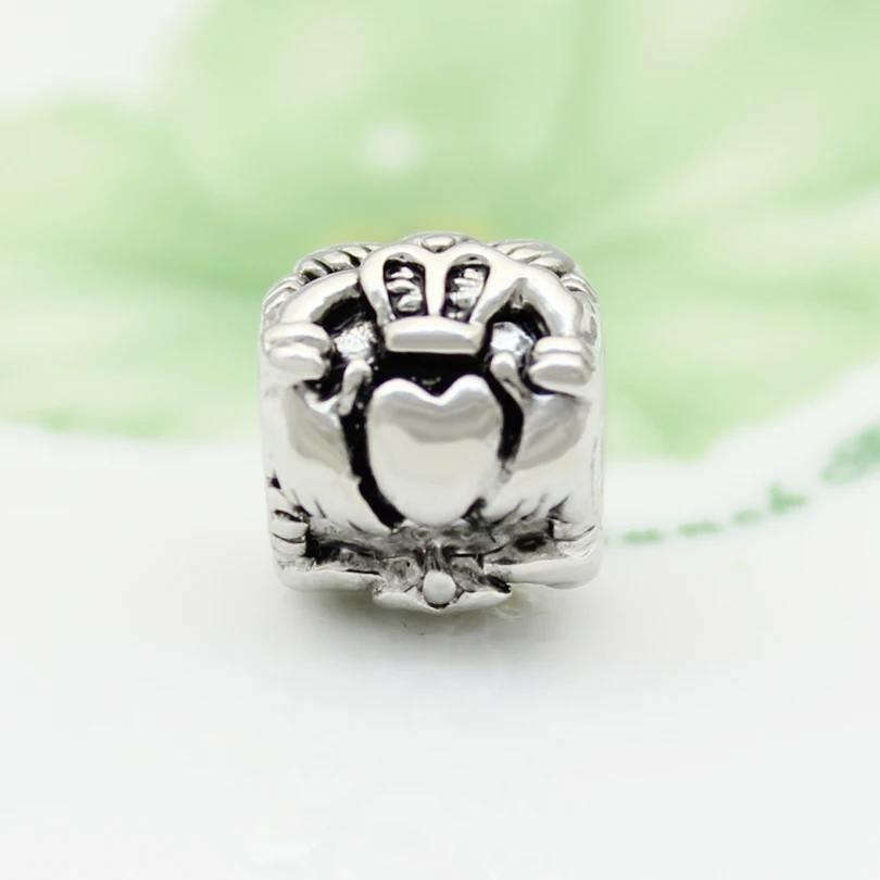 Irish Claddagh Friendship&Love Charm Amulet European Charm Beads Amulet Fit Pandora Bracelet Women's DIY Jewelry