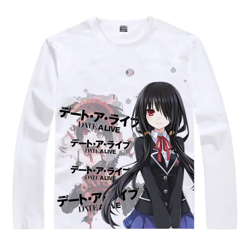 Date A Live T-Shirt Shido Shirt Cute Womens t-shirts Anime clothes cute kawaii cool Long sleeves t-shirts Japan Anime shirts a